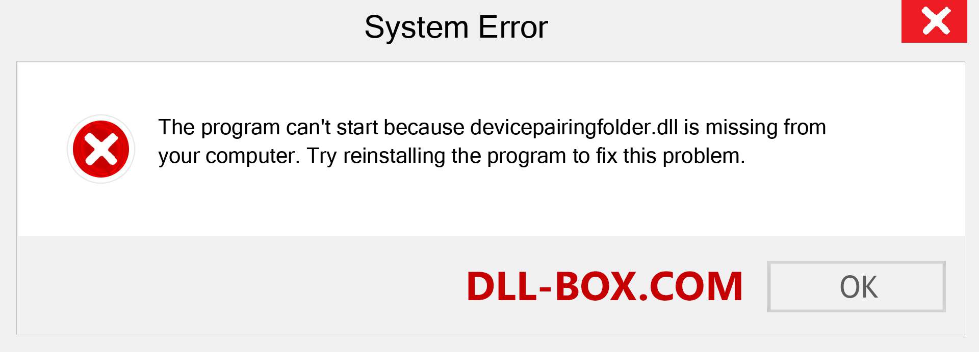  devicepairingfolder.dll file is missing?. Download for Windows 7, 8, 10 - Fix  devicepairingfolder dll Missing Error on Windows, photos, images